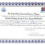 NUSA registration certificate